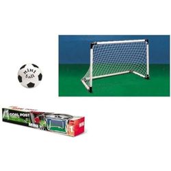 MONDO Toys Set 2 Enfants-Ballon Mini Ball Inclus-Couleur Blanc noir-18014 Cages de Foot, 18014, TU