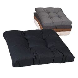 Beo sittdyna 80 x 80 cm vattenavvisande för lounge trädgårdsmöbler | Tillverkad i EU loungekudde antracit | stolkudde med hög ljusbeständighet – UV-skydd | Öko-Tex testad för skadliga ämnen