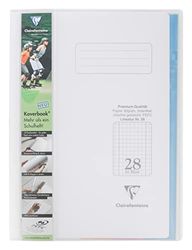 Clairefontaine 973228C Koverbook voor schoolschrift, aanpasbaar, perfect voor je organisatie, DIN A4, 21 x 29,7 cm, 16 vellen, 90 g, doorlopend geruit met 2 randen, 1 stuks, transparant