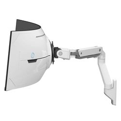 Ergotron - Bras HX HD VHD : Support Mural Mono-écran, pour moniteurs incurvés 1000R jusqu'à 57 Pouces, 13-17kg, VESA – Blanc (45-694-216)