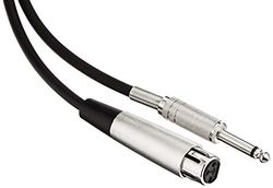 Pro Signal PSG01214 6,35 mm (1/4 tum) Mono Jack-kontakt till 3-pin XLR Uttag Bly, 1 m, Svart