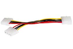 Link LKCSATA031 Cavo Sdoppiatore, Alimentazione 1 x Molex Maschio, 2 x Molex Femmina, 15 cm