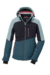 killtec Donna Giacca da sci/giacca funzionale con cappuccio con zip KSW 37 WMN SKI JCKT, hell eisblau, 44, 41971-000