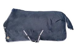 HKM 30096900.0040 - Coperta in vimini Economic con fodera in pile, colore: Blu scuro