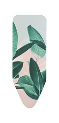 Brabantia Strijkplankhoes Toplaag, 8mm Veerkrachtige Onderlaag, Tropical Leaves, Strijkplank C (124 x 45 cm)