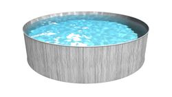 Steinbach New Splasher Secure Piscine Murale en Acier 3,50 x 0,90 m, kit avec Piscine, Filtre à Cartouche, échelle de sécurité en Gris