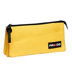 PRO-DG Yellow-Estuche Portatodo Triple Block, Amarillo, 23.5 x 11 cm