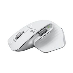 Logitech MX Master 3S per Mac - Mouse Bluetooth a scorrimento ultraveloce, ergonomico, 8K DPI, tracciamento su vetro, clic silenziosi, USB-C, Apple, iPad - Grigio chiaro