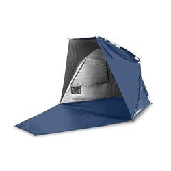 Sport-Brella Suncave: Mångsidigt skydd för sol, vind och regn - enkel installation, bärbar design, golvförlängning för sittplatser eller integritet - perfekt för strand, utomhusbruk, midnattsblå,