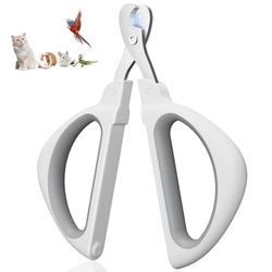 Euqvunn Cortauñas Gato, Profesional Corta Uñas Gatitos con Seguro Posicionamiento Orificio, Tijeras Gatos Uñas Adecuado para Gatitos, Conejos, Cobayas, Cachorros y Animales Pequeños (Gris)