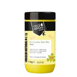 Real Natura - Maschera Senza Sale BFF Pro-Cachos Senza Nodi - 1000GR - Idratazione e Definizione Senza Noduli