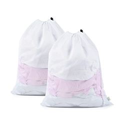 OTraki XXL Filet Linge, 50 x 60 CM Grand Filet de Lavage, Sac a Linge avec Cordon de Serrage, Réutilisables Laundry Bag Machine à Laver, pour Sous-Vêtements Blouse Chemises (Paquet de 2)
