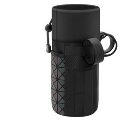 AiQInu Porta Borraccia Bici, Portabottiglie per Bicicletta Senza Viti, MTB Portatile Porta Borraccia con Tasca Frontale, per Passeggini, Sedie a Rotelle, Scooter e Fuoristrada