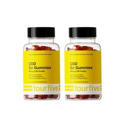 fourfive CBD Gummies - 300mg Strength for Sports Performance, Mental Wellbeing & Improved Sleep, Natural & Vegetarian Friendly (30 Count (Pack of 2))