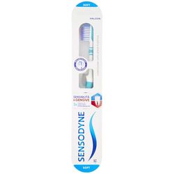 Sensodyne Spazzolino Sensibilità & Gengive, per denti sensibili e, raggiunge 3 volte meglio il bordo gengivale, Soft, Setole Morbide