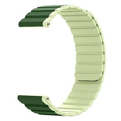 System-S Cinturino in silicone magnetico 20mm per Samsung Galaxy Watch 5 4 verde, verde, Eine Grösse