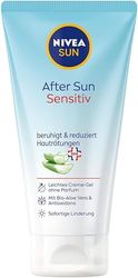 NIVEA SUN Gel Crema Doposole Sensitive 175 ml, Latte doposole senza profumo per pelli sensibili ad azione rinfrescante e lenitiva, Dopo sole idratante con Aloe Vera Bio e Antiossidanti