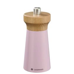 Zassenhaus WESTERLAND Lotus - Molinillo de sal (madera de haya lacada, con mecanismo de molienda de cerámica de alto rendimiento, 12 cm, diámetro de 5,4 cm)