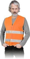 Ogrifox OX-LUMI varningsväst orange | storlek L | säkerhetsväst | skyddsväst | varningsvästar bil | varningsväst cykel