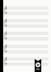 Cahier de Musique Piano A4: 110 Pages à Double Portée en Clef de Sol et Fa ( 5x2 Portées par Page) | Carnet de Partitions Vierges pour Piano | Grand Format
