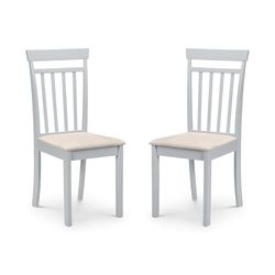 Julian Bowen set van 2 kustgrijze eetkamerstoelen