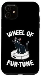 Wheel Of Fur-Tune Robot Vacuum Cleaner Funny Cat Case for iPhone 11