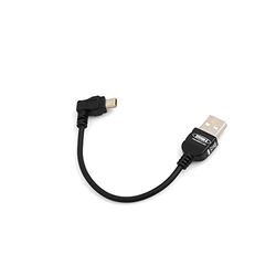 System-S Cabo mini USB de dados com conector em ângulo de 90°, ângulo de 90 graus, ângulo direito, 10 cm