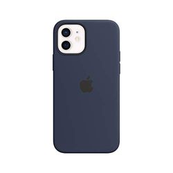 Apple Silicone Case with MagSafe (for iPhone 12 | 12 Pro) - Deep Navy - 6.1 inches