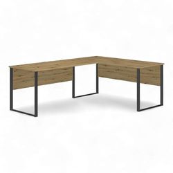 Stella Trading Amanda Bureau d'angle en chêne Artisan – Bureau d'ordinateur Moderne en Forme de L pour Votre Bureau à Domicile – 223 x 77 x 73 cm (l x H x P)