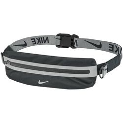 NIKE Slim 4 Cinturón para Correr, Juventud Unisex, Negro/Negro/Plateado, Talla única