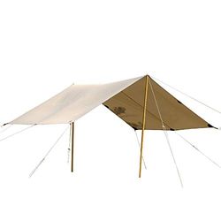 Tatonka Tarp 4 TC (285 x 400 cm) - Waterdichte tarp van katoenmix met uitstekende uv-stabiliteit, oogjes en hiellussen - beschermt tegen zon, wind en regen - beige