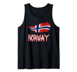 Diseño de bandera de estilo nórdico antiguo de Noruega Camiseta sin Mangas