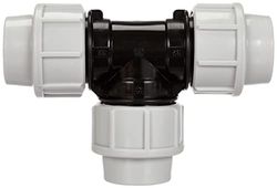 SOMATHERM FOR YOU, Raccord plastique Té égal pour tube PE Ø32 mm - Installation facile et rapide - Résistant jusqu'à 16 bars - Température max 80°C - Norme ACS - Idéal irrigation et arrosage