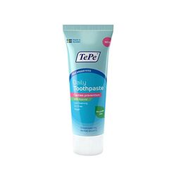 TePe Daily, dentifrice quotidien, saveur menthe douce, dentifrice quotidien doux pour prévenir les caries avec un niveau de fluor approprié à l'âge.