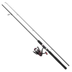 DAM Full Tech Spinning Combo, caña y Carrete para Pesca de Agua Dulce lucioperca lucioperca y más, Resistente, Ligero y versátil, Negro y Gris, caña 2.70m moderadamente rápida, Carrete tamaño 4000