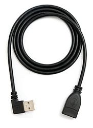 System-S Cavo USB 2.0 da 100 cm tipo A a femmina, angolo in nero