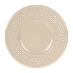 Assiette à dessert Faïence Gamme GRAIN DE RIZ Ø 21 cm Coloris Taupe Décor Grain de riz