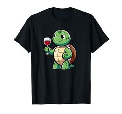 Bebida divertida de tortuga marina vino reptil Camiseta