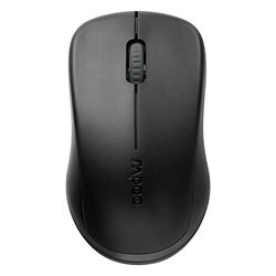 Rapoo Ratón inalámbrico silencioso 1680 de 2,4 GHz, Sensor de 1000 dpi, batería de 12 Meses, ergonómico para PC y Mac, Color Negro