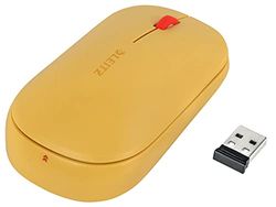 Leitz SureTrack Wireless Bluetooth Mouse, Ambidextrous Mouse Design For Laptop/ Computer, Bluetooth or 2.4 GHz USB-A Dongle Connection, Windows, Android & Apple, Cosy Range, Warm Yellow, 65310019