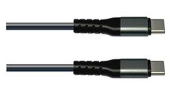 Kabel type C naar type C, 2 m, 60 W, ideaal voor het opladen van apparaten en voor gegevensoverdracht met hoge snelheid.