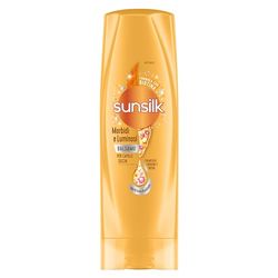 Sunsilk, Balsamo Morbidi e Luminosi, Balsamo Anticrespo, Dona Capelli Morbidi e Non Unti, Formula Active-Fusion con Olio di Argan e Mandorle, Cheratina e Biotina, 350 ml