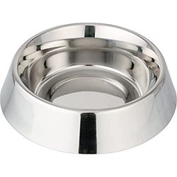 Fackelmann djurfoderskål CAT&DOG, foderskål av rostfritt stål, färsksnapf med halkskyddsfolie (färg: silver), kvantitet: 1 styck
