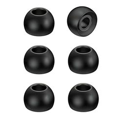 Almohadillas de Silicona para Auriculares, Set de 6 Recambios In-Ear de Tamaño Universal Estándar en 2 Colores y 3 Tallas - Gomas JVC EP-FX2L-B (Negro)