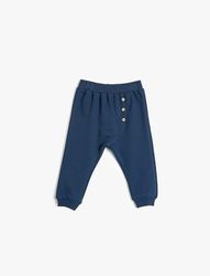 Koton Babyboy Jogger Sweatpants Button Detail Katoen, Marine (720), 4-5 Jahre