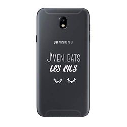 ZOKKO Cover per Galaxy J5 2017 J'men basso Les Cils - Morbida trasparente, con inchiostro bianco