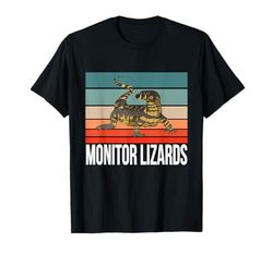 Retro Monitor Lizard Lover Design Vintage Monitor Lizard T-Shirt