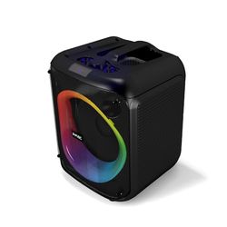 R-MUSIC – Party Boost S – Altoparlante ad alta potenza – Bluetooth 5.3, Impostazione di gravi e acuti, Modalità karaoke, microfono cablato, 10 ore di autonomia