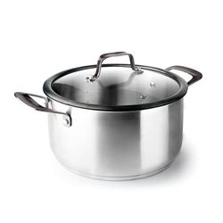 Lacor - 47028 - Origin Casseruola, Acciaio Inox 18/10, Coperchio in Vetro Temperato, Valvola Uscita Vapore, 8.3 Litri, Adatto all'Induzione, Lavabile in Lavastoviglie, Adatto al Forno, Ø28cm