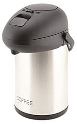 Genware NEV-V7251COFFEE Coffee Vacuum Pump Pot, Stainless Steel, Unbreakable 2.5 L